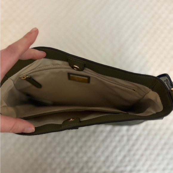 Ralph Lauren Khaki Shoulder Bag with Logo Strap - Picture 4 of 5